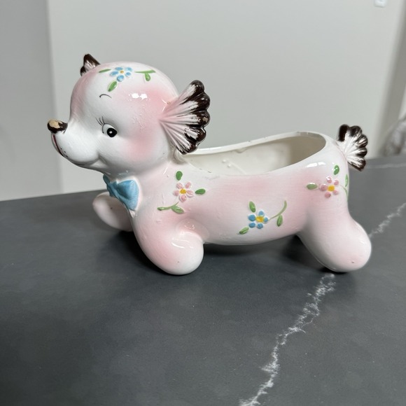 Kitsch Other - Vintage Inarco Puppy Dog Ceramic Planter Kitsch 5x7"
